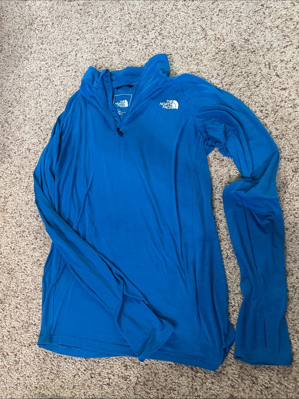 The North Face Bright Blue Quarter-Zip Performance Top